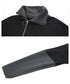 Contrast Panel Zip Collar Pullover
